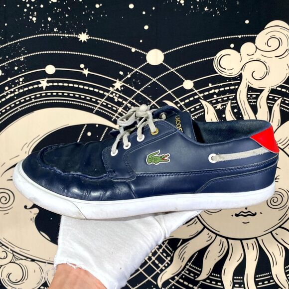 Lacoste Bayliss Deck 0121 1 Sneaker Men\'s 9.5 Blue Leather Preppy Casual main image 7